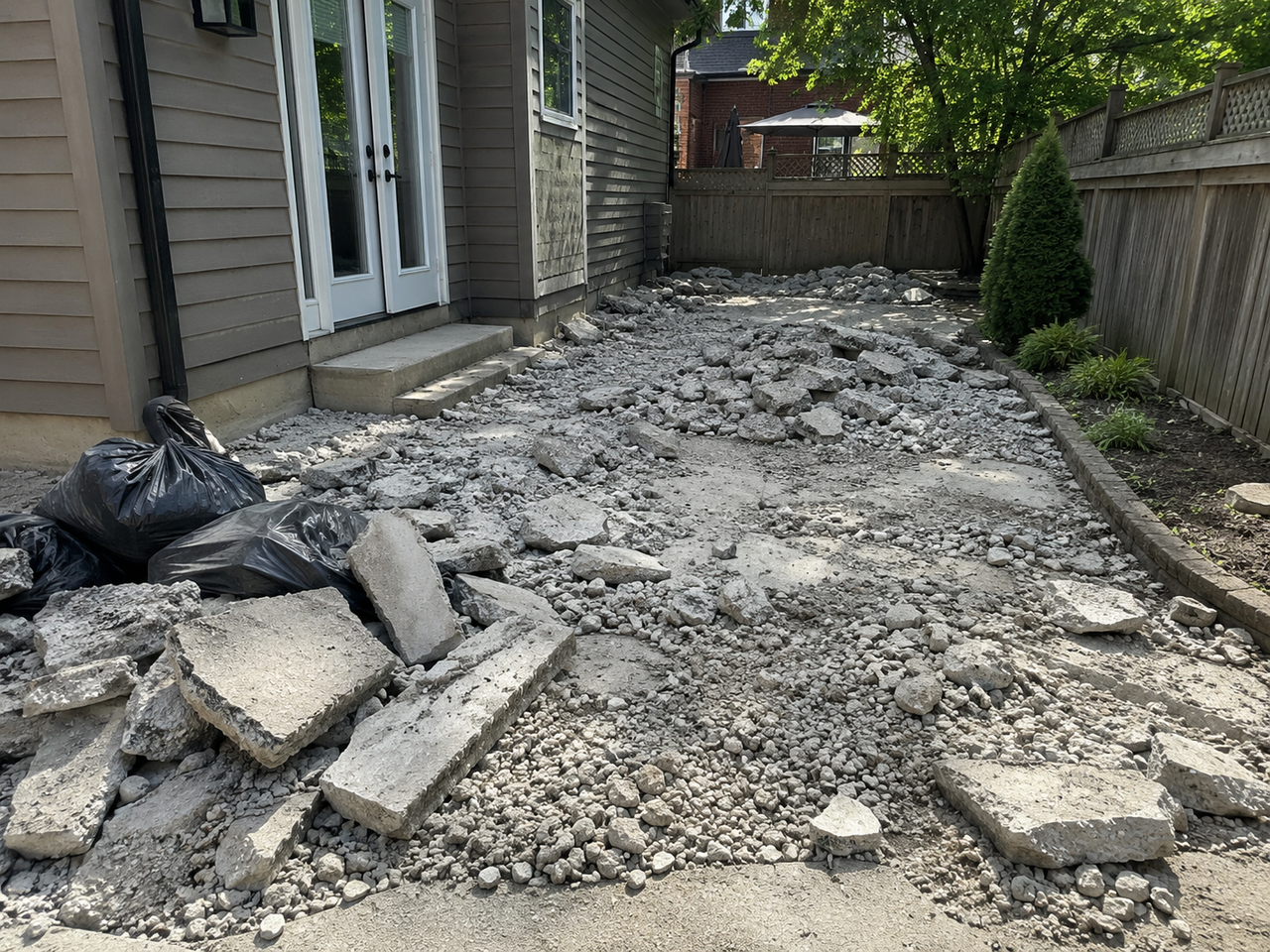 Debris removal before